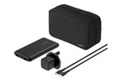 PowerBank - Belkin BoostCharge power bank - + AC power adapter - 24 pin USB-C 2 x USB - with zippered pouch case PowerBank - Svart - 10000 mAh - BU041MYBK
