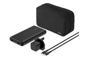 PowerBank - Belkin BoostCharge power bank - + AC power adapter - 24 pin USB-C 2 x USB - with zippered pouch case PowerBank - Svart - 20000 mAh - BU042MYBK