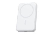 PowerBank - Aukey PB-MS04 MagFusion Magnetic Wireless - Frost White PowerBank - Vit - 10000 mAh - PB-MS04 White
