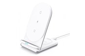 Mobile - Adapters & Chargers - Aukey LC-A2 Aircore 2 in 1 Wireless Charging Stand - White - LC-A2 White