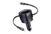Mobile - Adapters & Chargers - Baseus Enjoyment Max Car Charger 90W USB-C Lightning USB-A USB-C Ports - Black - C00035507121-02