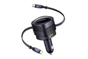 Mobile - Adapters & Chargers - Baseus Enjoyment Max Car Charger 90W USB-C x2 USB-A USB-C Ports - Black - C00035507121-03