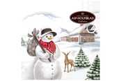 Decoration - Asp-Holmblad Servetter "Snowman & reindeer" - 97125