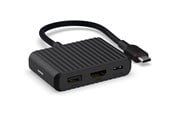 Dockning - Unisynk 3 Port USB-C Hub V2 4K 60Hz 100W - Black - 10383