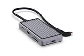 Dockning - Unisynk 8 Port USB-C Hub V2 4K 60 HZ 100QW - Grey - 10386