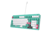 Tangentbord - ASUS TUF GAMING K3 Gen II - Hatsune Miku Edition - Gaming Tangentbord - Nordisk - Grön - 90MP0460-BKNA30