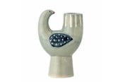 Decoration - Bloomingville - Trudy Candlestick H12.5 cm - Blue stoneware - 82060864