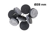 Spikar & Skruvar - Home>it slip stitch with felt Ø28 mm x 8 pcs black - 11611