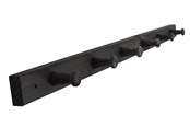 Fästen & gångjärn  - Home>it Coat rack 6 hooks pine wood black RETRO - 12305