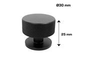 Fästen & gångjärn  - Home>it Knurled Furniture Knob Matte Black Set of 2 - 21280