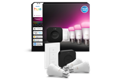 Smarta Hem - Philips Hue Startpaket: 3 st E27 smarta ljuskällor + Dimmer Switch + Bridge Pro - 929003853503