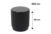 Fästen & gångjärn - Home>it Knurled Furniture Knob Matte Black Set of 2 - 21286