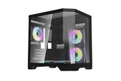 Chassi - Darkflash FT350 Computer Case with 5 ARGB Fans - Black - Chassi - Svart - FT350 Black