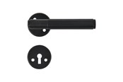 Fästen & gångjärn  - Home>it door handle knurled 19 mm. matt black - 13250