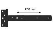 Fästen & gångjärn - Home>it T-Hinge – Matte Black 250 x 30 mm Zinc-Coated Carbon Steel - 20502