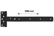 Fästen & gångjärn - Home>it T-Hinge – Matte Black 300 x 30 mm Zinc-Coated Carbon Steel - 20503
