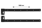 Fästen & gångjärn  - Home>it stable door hinge 500 mm matt black 2 pcs. - 20519