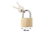 Säkerhetsutrustning & Arbetskläder - Home>it Padlock brass - 40 mm. - 25340