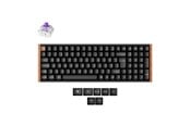 Tangentbord - Keychron K4 HE SE (Wood) - Wireless Tri-Mode Hot Swap QMK Gateron 2.0 Purple Magnetic (Hall Effect) - Gaming Tangentbord - Nordisk - Svart - K4H-F1-BO