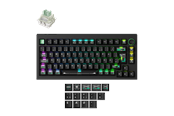 Tangentbord - Keychron Lemokey L5 HE - 8K 75% Knob Cyber Lime Magnetic Switch (Hall Effect) - Gaming Keyboard - Utan numpad - Nordisk - Svart - L5W-W1D-BO