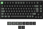 Tangentbord - Keychron Lemokey P1 HE - 75% Knob Wireless Tri-Mode QMK/VIA Gateron 2.0 Magnetic Switch (Hall Effect) - Gaming Keyboard - Utan numpad - Nordisk - Svart - P1H-M1-BO