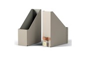 Arkivering & Förvaring - Leitz Puro Magazine File, 100% återvunnen kartong, 2-pack, beige - 24710012