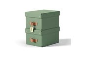 Arkivering & Förvaring - Leitz Puro Förvaringslåda med lock, liten, 7L, 100% återvunnen kartong, 2-pack, grön - 61470050