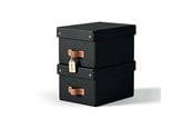 Arkivering & Förvaring - Leitz Puro Förvaringslåda med lock, liten, 7L, 100% återvunnen kartong, 2-pack, svart - 61470095