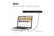 Dockning - Club 3D 8-in-1 - docking station - USB-C - HDMI DP - 1GbE - CSV-2540