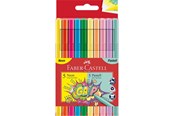 Skriv- och ritverktyg - Faber-Castell Felt Tip Pens - 5 Neon + 5 Pastell - 155312