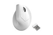 Mus - Keychron M5 Wireless Ergonomic - Ergonomisk mus - Optic - 5 knappar - Vit - M5-A24