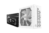 Strömförsörjning - MSI MAG A1000GL PCIE5 WHITE Strömförsörjning - 1000 mAh - 135 mm - ATX 3.1 - 80 Plus Gold certificate - MAG A1000GL PCIE5 WHITE