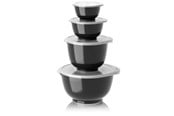 Kökstillbehör - Rosti - Margrethe Bowls - Set of 4 + Lids (Carbon Black) - 29964
