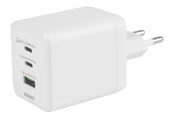 Mobile - Adapters & Chargers - Deltaco USB GaN Wall Charger 100 W | 1x USB-A | 2x USB-C | PPS | White - USBC-GAN06