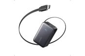 PowerBank - Anker Nano Power Bank (10K, 45 W, Med Inbyggd Utdragbar USB-C-Kabel) – Svart - 10000 mAh - A1638H11
