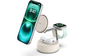 Mobile - Adapters & Chargers - Belkin UltraCharge Pro 25w Qi2 3in1 Magnetic Charger Sand - WIZ040KQSD
