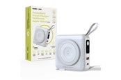 PowerBank - Mobile Origin PowerBank & Travel Charger - Lightning/USB-C Cable - MagSafe/AW/iPhone Compatible - white PowerBank - Vit - 10000 mAh - PBT-03L-WHT