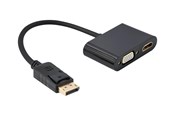 Displaykabel - Gembird Cablexpert adapter - DisplayPort / HDMI / VGA - 10 cm - A-DPM-HDMIFVGAF-01
