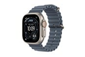 Pulsmätare & Stegräknare - Apple Watch Ultra 3 GPS + Cellular 49mm Natural Titanium Case with Anchor Blue Ocean Band - MEWH4DH/A