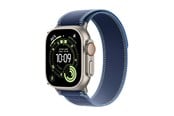 Pulsmätare & Stegräknare - Apple Watch Ultra 3 GPS + Cellular 49mm Natural Titanium Case with Blue/Bright Blue Trail Loop - S/M - MEWR4DH/A