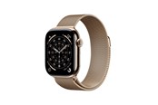 Pulsmätare & Stegräknare - Apple Watch Series 11 GPS + Cellular 42mm Gold Titanium Case with Gold Milanese Loop - MF8Y4QN/A