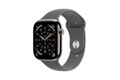 Pulsmätare & Stegräknare - Apple Watch Series 11 GPS + Cellular 46mm Natural Titanium Case with Stone Grey Sport Band - S/M - MFCW4QN/A