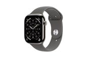 Pulsmätare & Stegräknare - Apple Watch Series 11 GPS + Cellular 46mm Natural Titanium Case with Stone Grey Sport Band - M/L - MFCX4QN/A