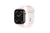Pulsmätare & Stegräknare - Apple Watch Series 11 GPS + Cellular 46mm Gold Titanium Case with Light Blush Sport Band - S/M - MFD54QN/A
