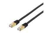 Nätverkskabel - Deltaco LAN CAT 7 - SFTP - Svart - 0.3 meter - STP-703S