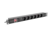 Strömkabel (extern) - Lanberg - power distribution unit - 4000 Watt - PDU-05F-0200-BK