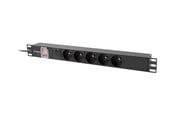 Strömkabel (extern) - Lanberg - power distribution unit - 2500 Watt - PDU-05E-0200-IEC-BK