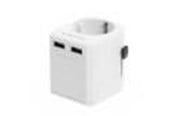 Strömkabel (extern) - Gembird EU to Universal travel power adapter - 12W - TPA-EU2A12-01-W