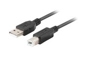 USB-kabel - Lanberg - USB cable - USB to USB Type B - CA-USBA-15CU-0010-BK