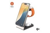 Mobile - Adapters & Chargers - FIXED 3in1 Mag ALU Qi2 Wireless Charging station Titanium - FIXMPOS-AL2-TI